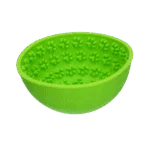 Ciotola anti ingozzamento per cani con base rotonda e rilievi, Ø 17 cm, verde – Eat Slow Live Longer Lick Mat Wobble Bowl - immagine 3