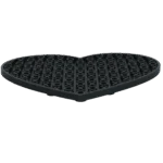 Tappetino leccabile per cani a forma di cuore con motivo XO, 19 x 23 cm, grigio – Eat Slow Live Longer Lick Mat Lovely Heart - immagine 2