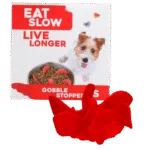 Inserto rallentatore per ciotola per cani con ventose, rosso S, diametro della base 9,5 cm – Eat Slow Live Longer Gobble Stopper