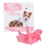 Inserto rallentatore per ciotola per cani in silicone con ventose, S, diametro della base 9,5 cm, rosa – Eat Slow Live Longer Gobble Stopper