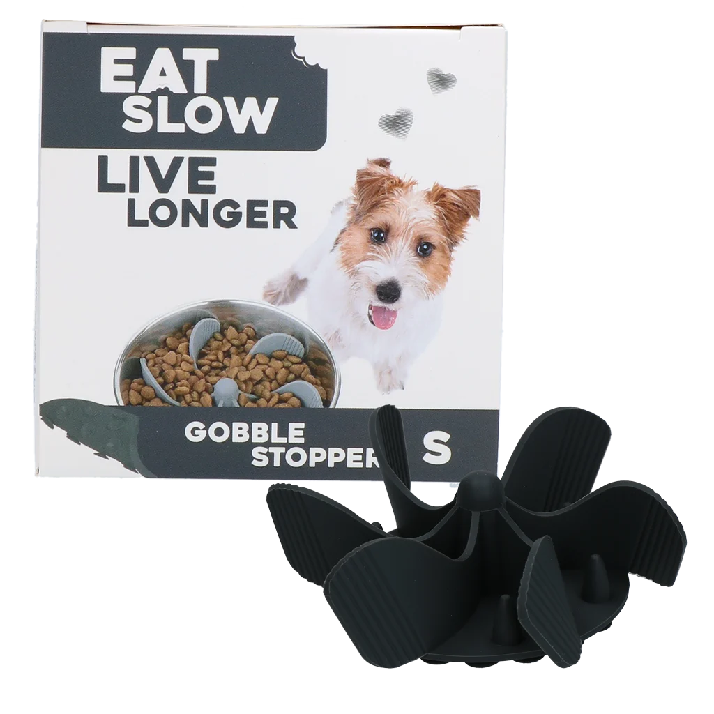Inserto ant ingozzamento per ciotola per cani con ventose, grigio S, diametro alla base 9,5 cm – Eat Slow Live Longer Gobble Stopper - immagine 1