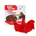 Inserto anti ingozzamento per ciotola per cani con ventose, rosso, M, diametro della base 11,5 cm – Eat Slow Live Longer Gobble Stopper