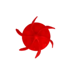 Inserto rallentatore per ciotola per cani con ventose, rosso S, diametro della base 9,5 cm – Eat Slow Live Longer Gobble Stopper - immagine 2