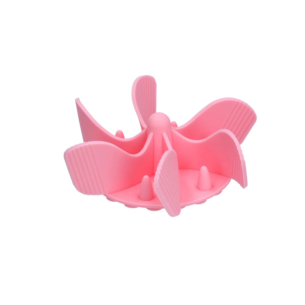 Inserto rallentatore per ciotola per cani in silicone con ventose, S, diametro della base 9,5 cm, rosa – Eat Slow Live Longer Gobble Stopper - immagine 3