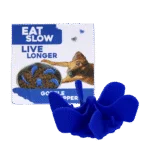 Inserto antischiacciamento per ciotola per cani con ventose, blu M, diametro della base 11,5 cm – Eat Slow Live Longer Gobble Stopper