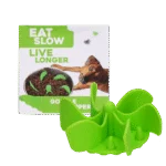 Inserto antischiacciamento per ciotola per cani con ventose, verde M, diametro della base 11,5 cm – Eat Slow Live Longer Gobble Stopper