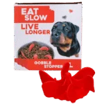 Inserto anti ingozzamento per ciotola del cane con ventose, rosso L, diametro della base 14,5 cm – Eat Slow Live Longer Gobble Stopper