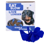 Inserto anti ingozzamento per ciotola per cani con ventose, blu L, diametro della base 14,5 cm – Eat Slow Live Longer Gobble Stopper