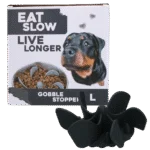Inserto per rallentare il pasto del cane con ventose, grigio L, diametro della base 14,5 cm – Eat Slow Live Longer Gobble Stopper