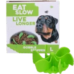 Inserto anti ingozzamento per ciotola per cani con ventose, verde L, diametro della base 14,5 cm – Eat Slow Live Longer Gobble Stopper
