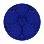 Tappetino da leccare per cani con motivo a pallone e ventose, Ø 22 cm, blu – Eat Slow Live Longer Lick Mat Soccer Ball - immagine 2