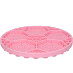 Tappetino da leccare per cani con motivo a pallone da calcio e ventose, Ø 22 cm, rosa – Eat Slow Live Longer Lick Mat Soccer Ball - immagine 3