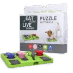 Puzzle per cani per crocchette e snack con piedini antiscivolo – Eat Slow Live Longer Puzzle Rectangle