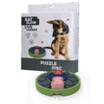 Puzzle per cani con elementi scorrevoli per crocchette e snack – Eat Slow Live Longer Puzzle Disc