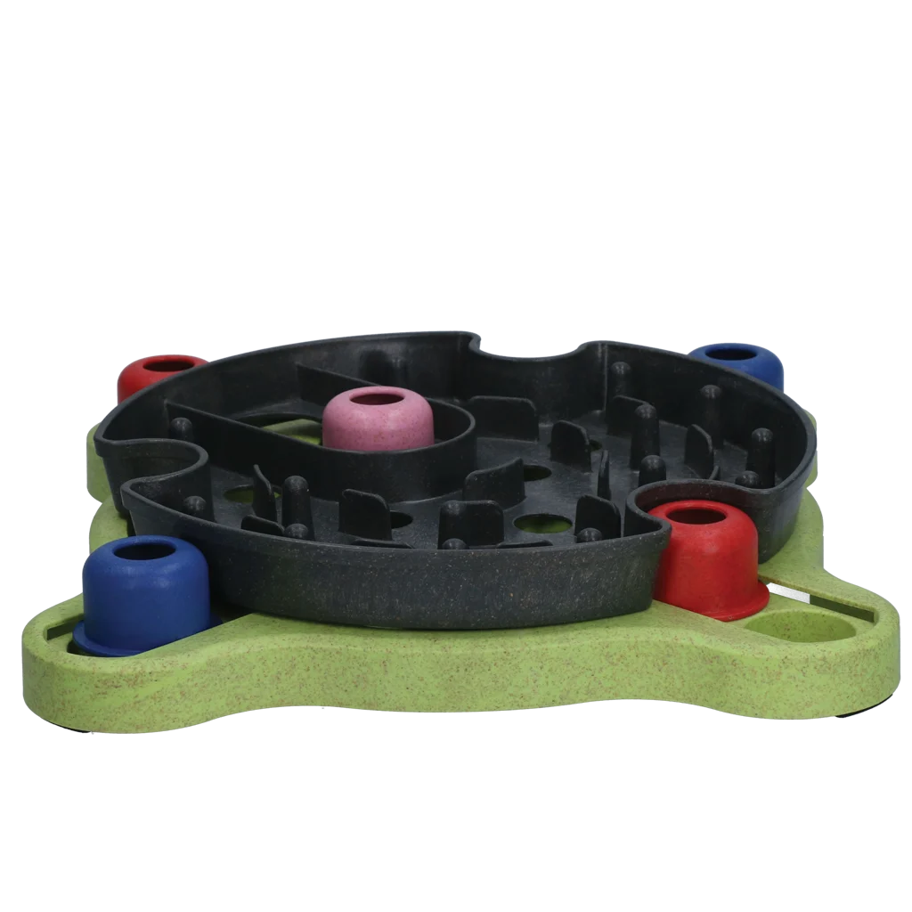 Ciotola puzzle per cani con piedini antiscivolo per crocchette e snack – Eat Slow Live Longer Puzzle Roundabout - immagine 2