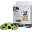 Puzzle per cani per crocchette e snack con piedini antiscivolo – Eat Slow Live Longer Puzzle Beetle