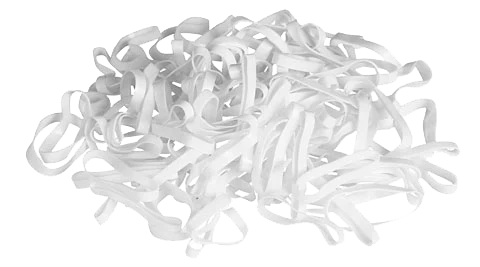 Elastici in silicone per trecce della criniera e della coda, bianchi - immagine 1