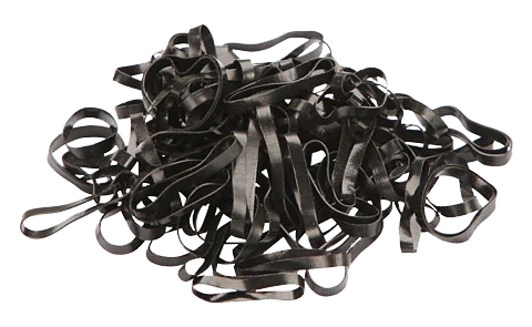 Elastici in silicone per trecce di criniera e coda, neri - immagine 1