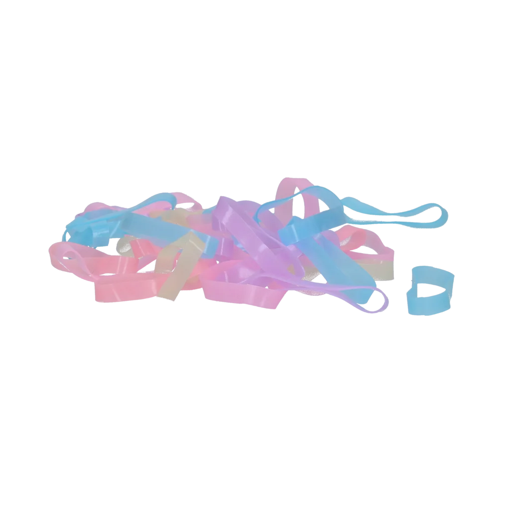 Elastici per trecce in silicone, 500 pezzi, arcobaleno – Excellent Horse Rubber Bands Silicone - immagine 2