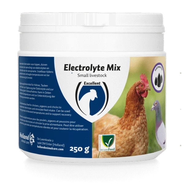 Miscela di elettroliti per galline e pulcini, solubile nell’acqua da bere 250 g – Excellent Electrolyte mix