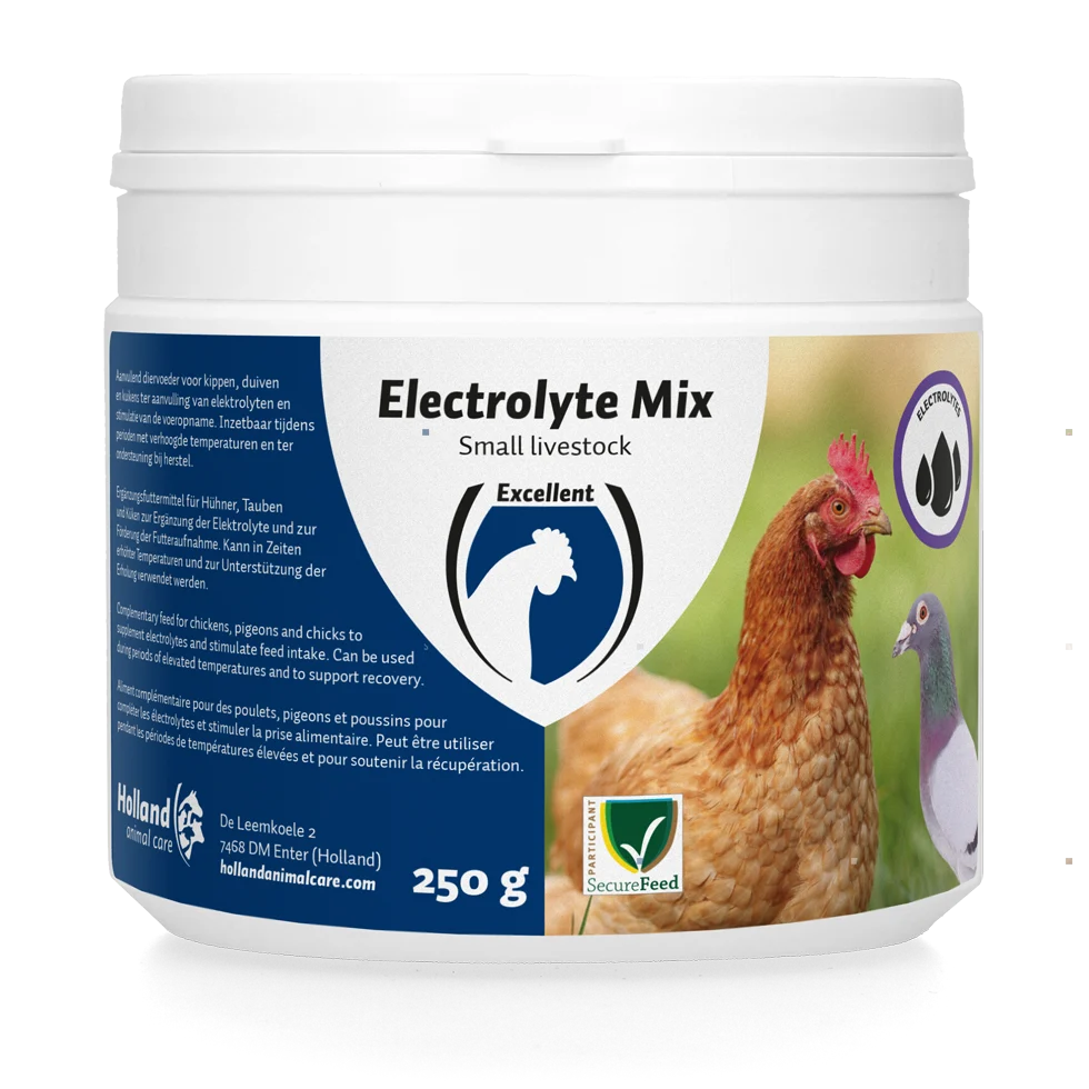 Miscela di elettroliti per galline e pulcini, solubile nell’acqua da bere 250 g – Excellent Electrolyte mix - immagine 1