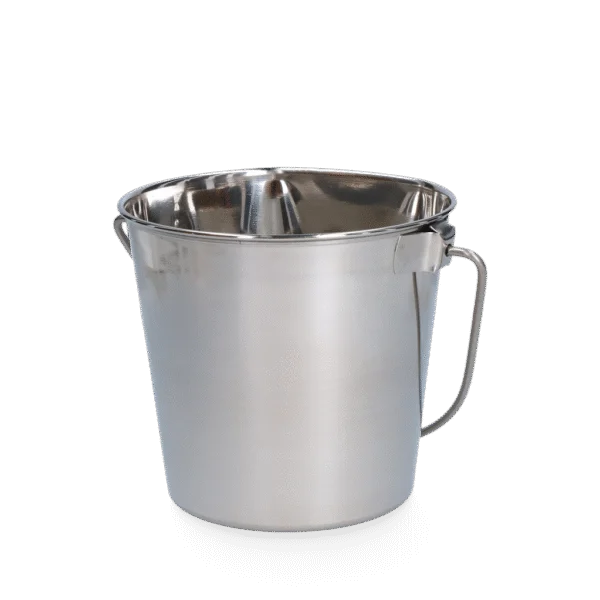 Secchio in acciaio inox con lato piatto 0,95 l