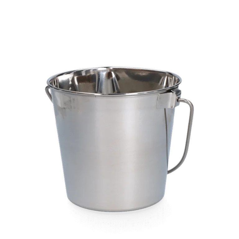 Secchio in acciaio inox con lato piatto 0,95 l