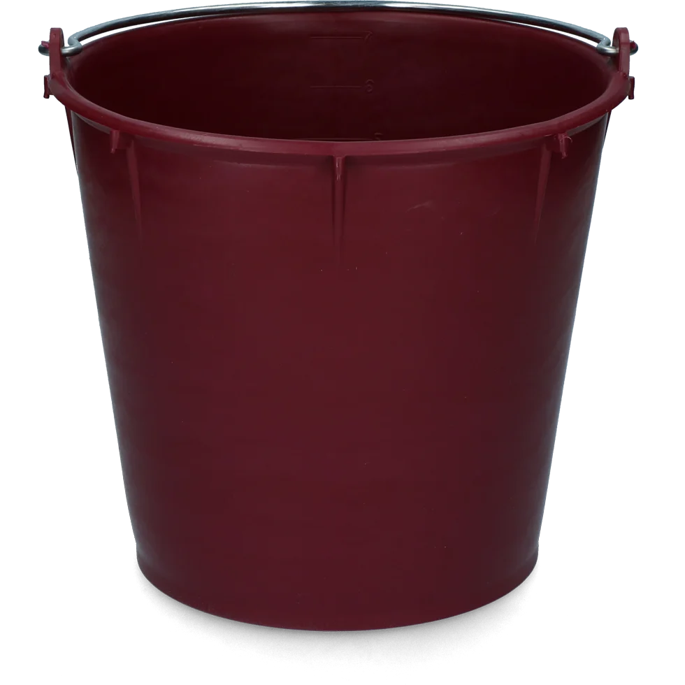 Secchio con manico zincato 7 l bordeaux – Vplast - immagine 1