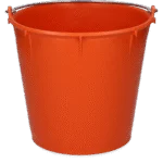 Secchio con manico zincato 7 l arancione – Vplast - immagine 2
