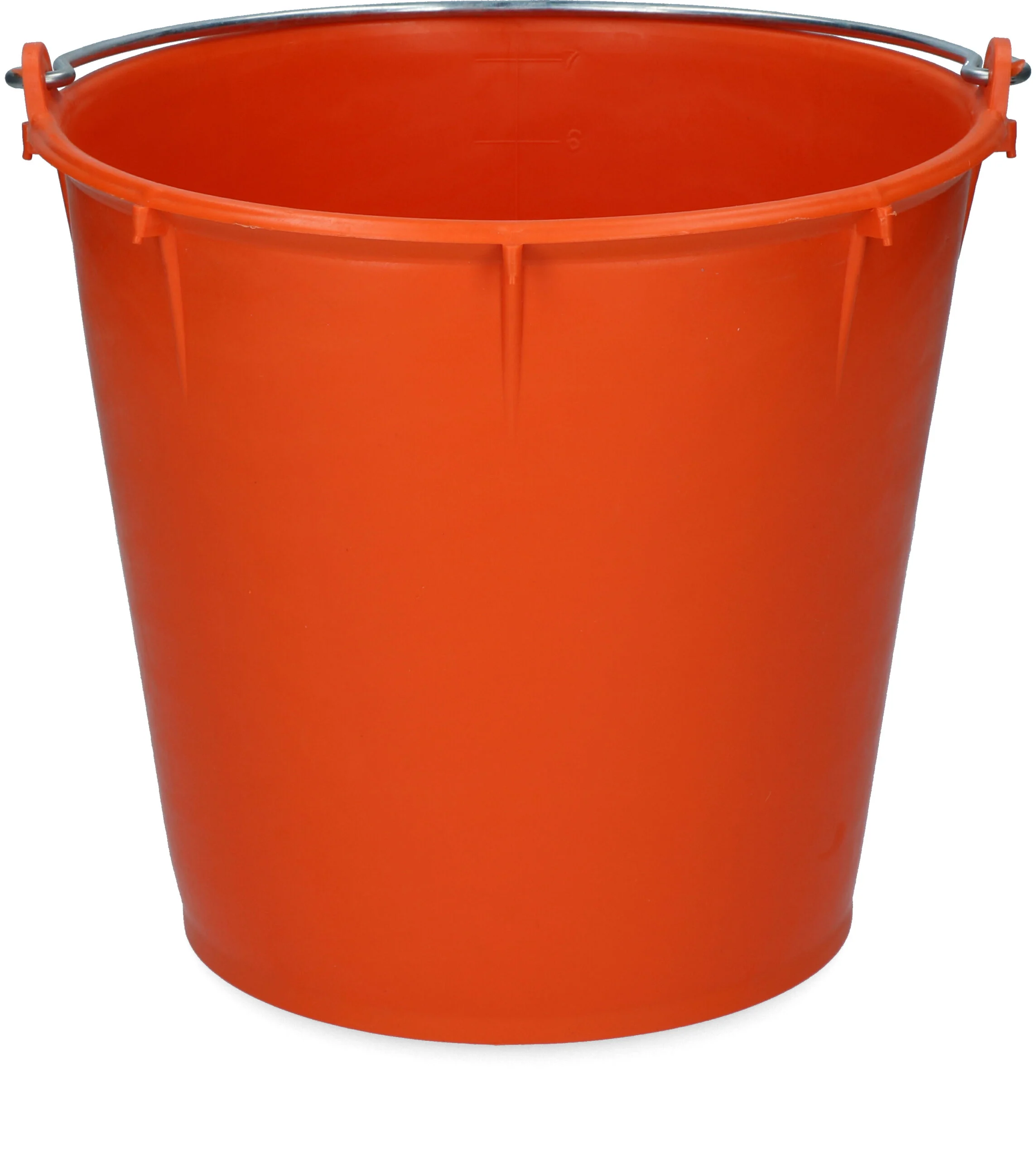 Secchio con manico zincato 7 l arancione – Vplast - immagine 1