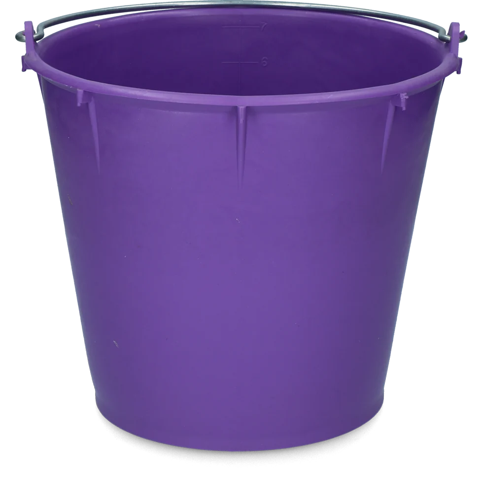 Secchio con manico zincato 7 l viola – Vplast - immagine 1