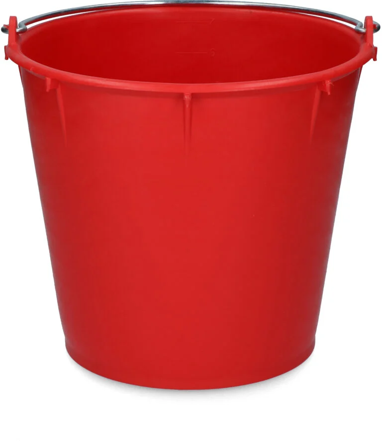 Secchio con manico zincato 7 l rosso – Vplast