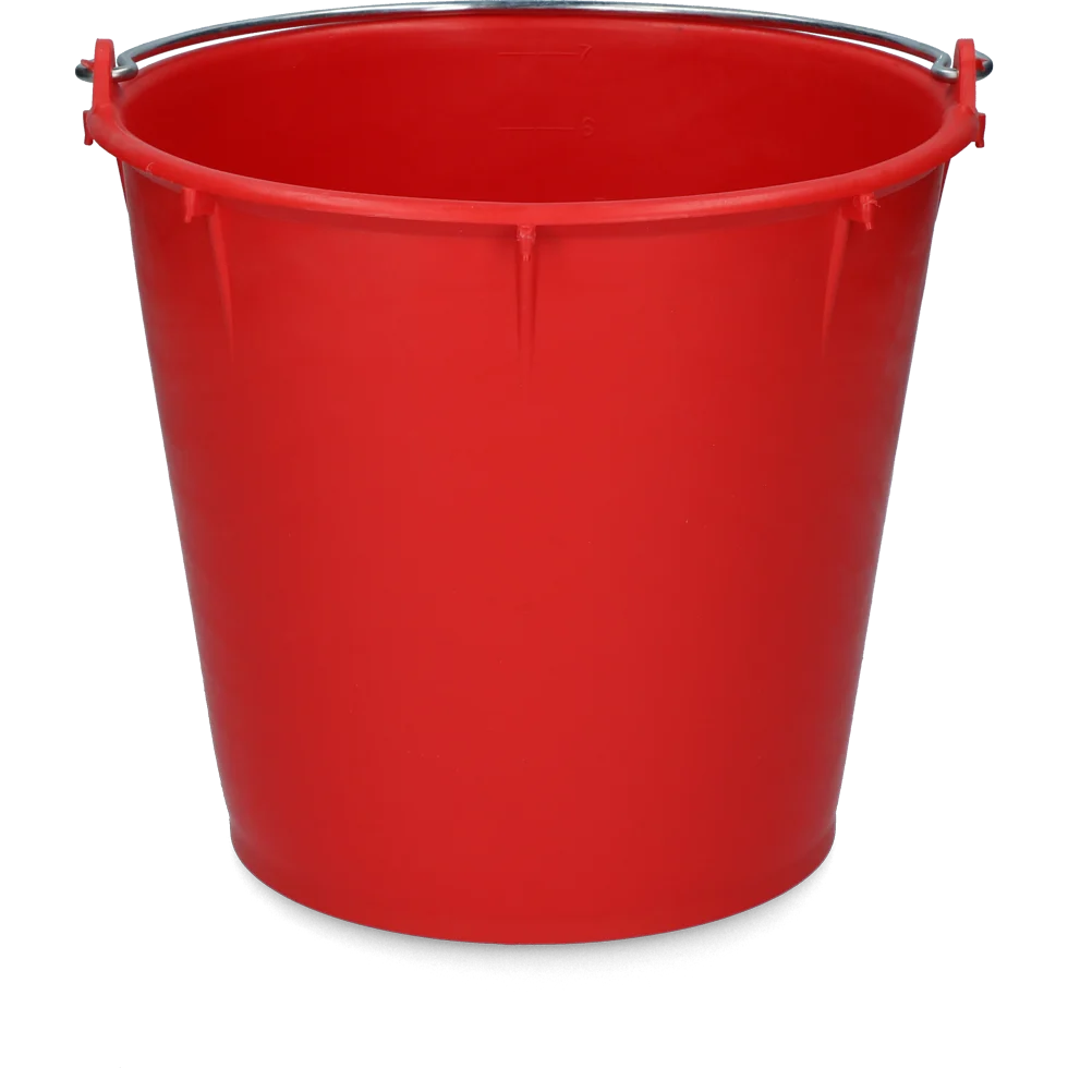 Secchio con manico zincato 7 l rosso – Vplast - immagine 2