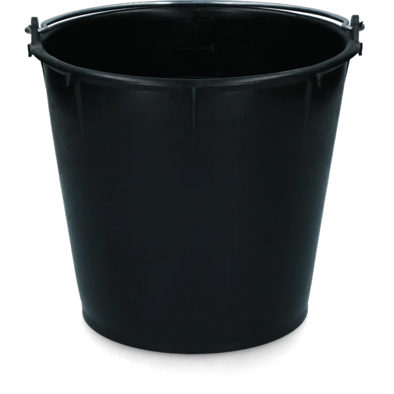 Secchio con manico zincato, 7 l, nero – Vplast