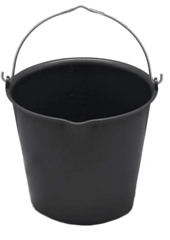 Secchio con beccuccio, 15 l, nero – Vplast - immagine 4