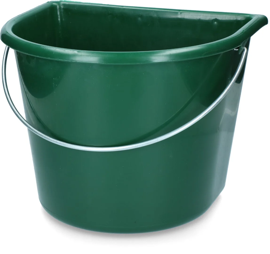 Secchio con lato piatto 15 l Verde – Vplast - immagine 1