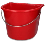 Secchio con un lato piatto 15 l Rosso – Vplast