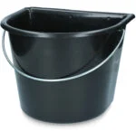 Secchio con lato piatto, 15 l, nero – Vplast