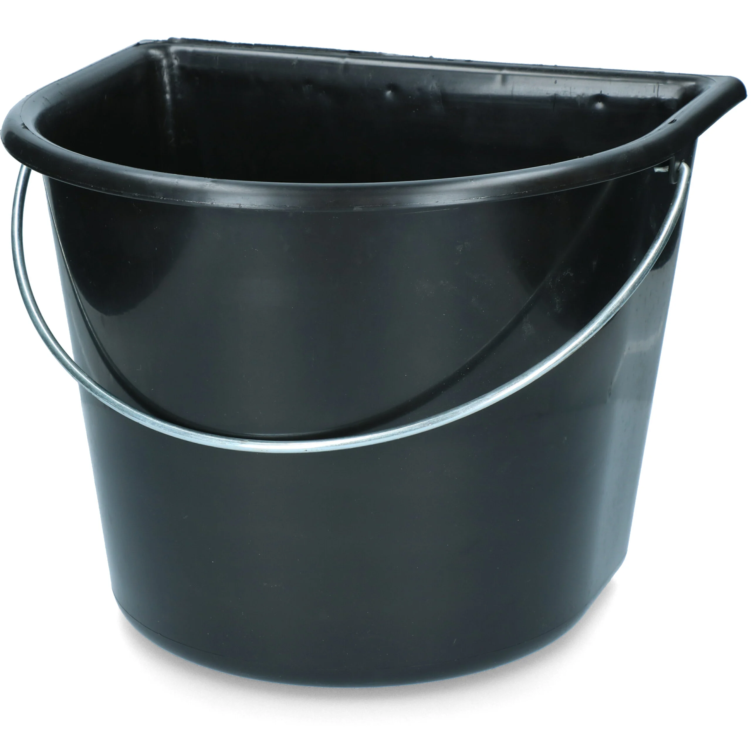 Secchio con lato piatto, 15 l, nero – Vplast - immagine 1