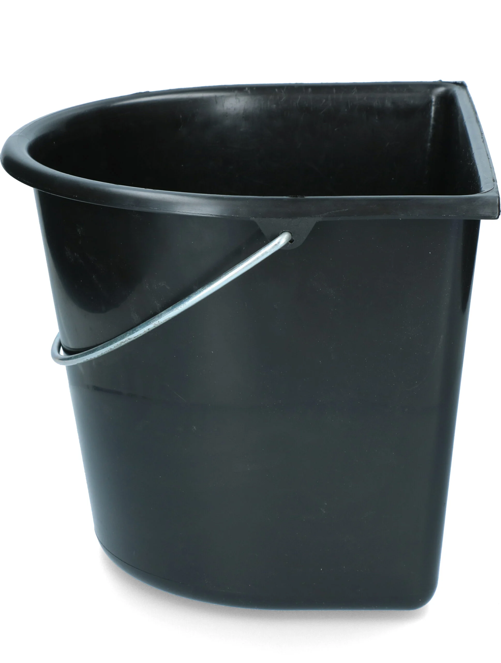 Secchio con lato piatto, 15 l, nero – Vplast - immagine 3