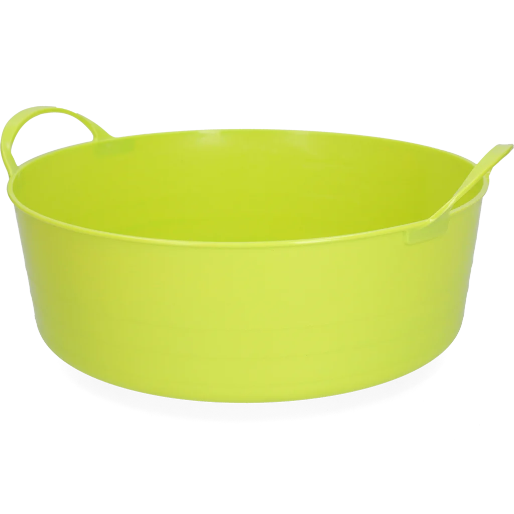 Secchio flessibile con manici, 6 l, verde lime – Vplast V-Trug Flexi - immagine 1