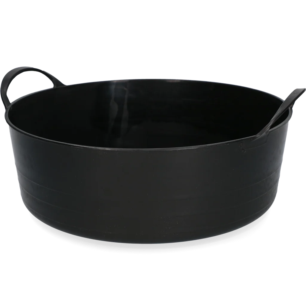 Secchio flessibile con manici, 6 l, nero – Vplast V-Trug Flexi - immagine 1