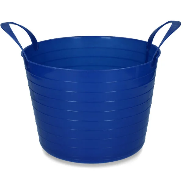 Secchio flessibile con due manici, 14 l, blu – Vplast V-Trug Flexi