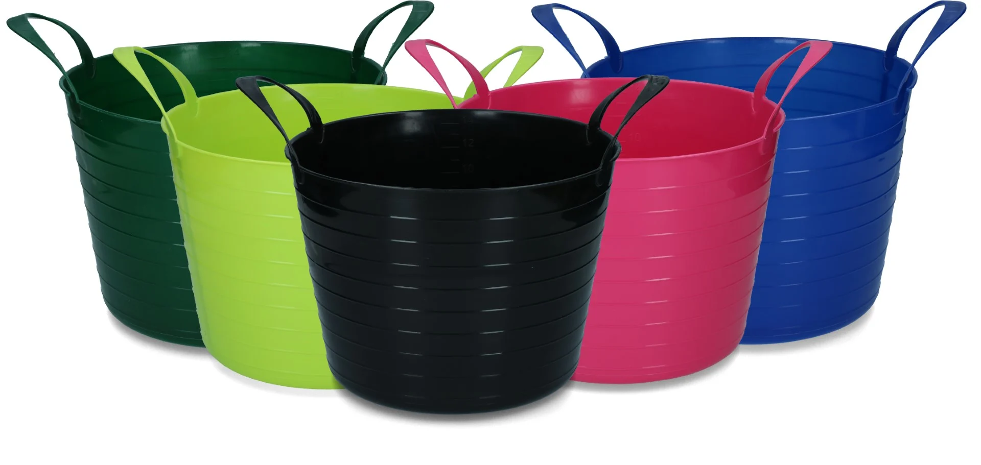 Secchio flessibile con due manici, 14 l, blu – Vplast V-Trug Flexi - immagine 2