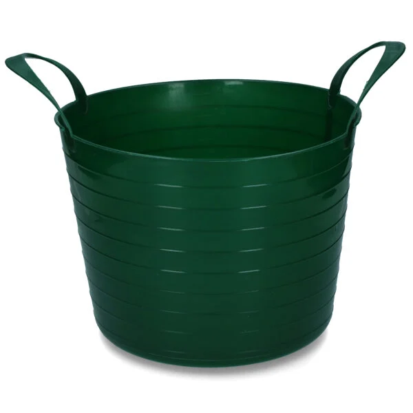 Secchio flessibile con due manici, 14 l, Verde – Vplast V-Trug Flexi
