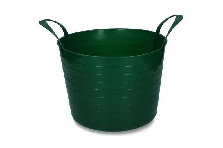 Secchio flessibile con due manici, 14 l, Verde – Vplast V-Trug Flexi