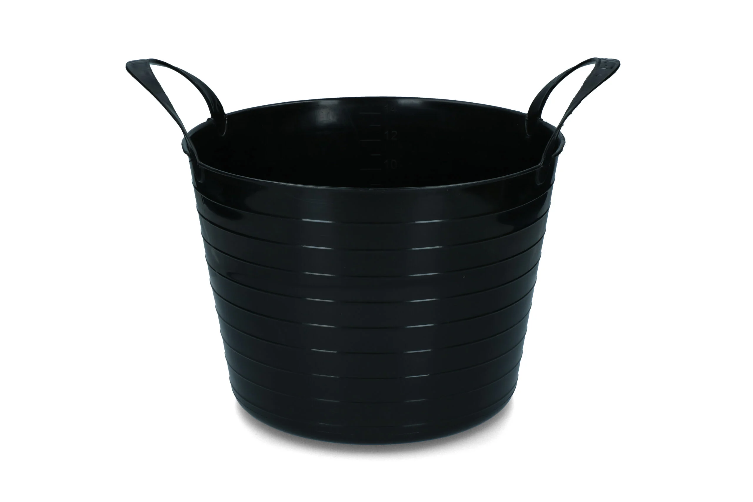 Secchio flessibile con due maniglie, 14 l, nero – Vplast V-Trug Flexi - immagine 1