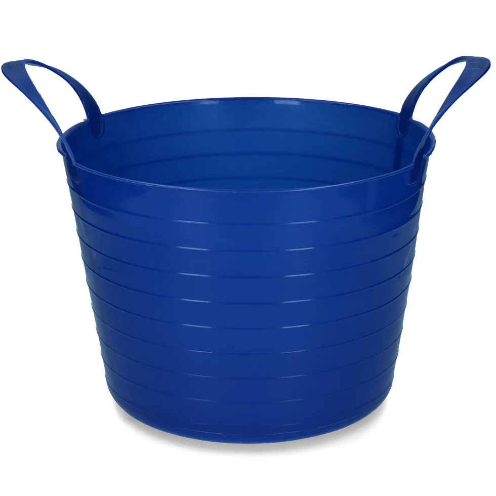 Secchio flessibile con due manici, 40 l, blu – Vplast V-Trug Flexi - immagine 1