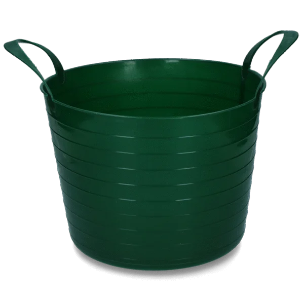 Secchio flessibile con due maniglie, 40 l, verde – Vplast V-Trug Flexi