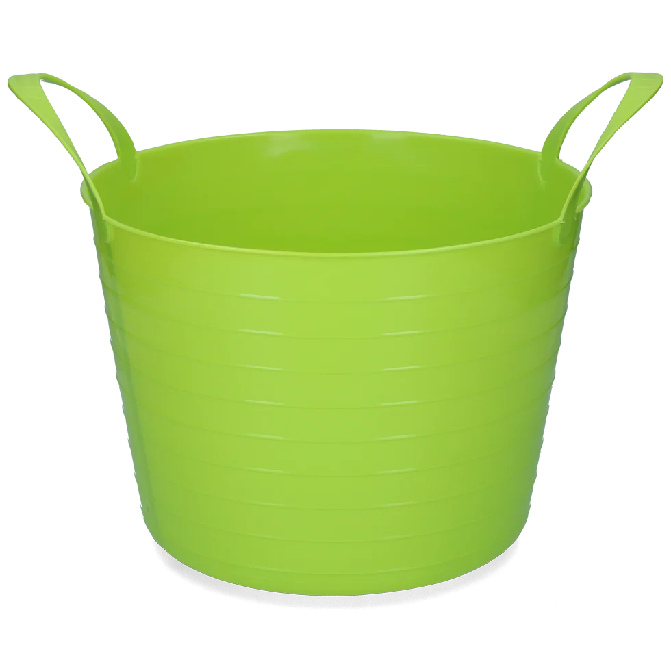 Secchio flessibile con due maniglie, 40 l, verde lime – Vplast V-Trug Flexi - immagine 1